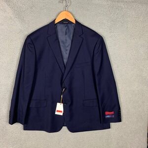 Mantoni Blazer Suit Jacket Men's 48 Navy‎ Super Fine Wool Wrinkle Resistant NWT